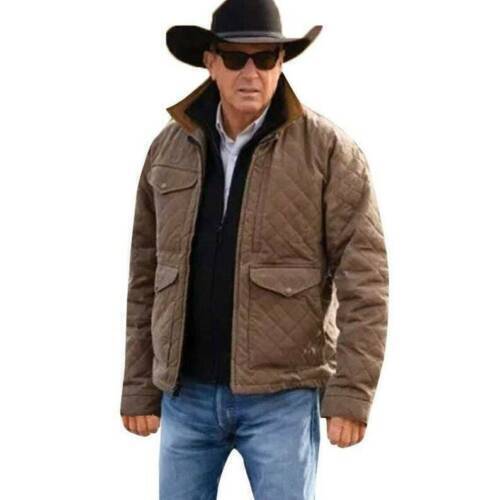 Yellowstone Jacket Kevin Costner John Dutton Cowboy Bomber Cotton Jacket
