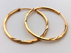 NEW Fashion Gold Plated Hoop Earrings for Women Jewelry 1 Pair/Set