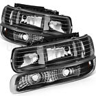 Headlights Fits 1999-2002 Chevy Silverado Direct Replacement Left + Right Sides
