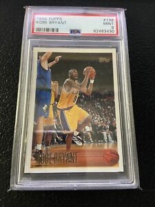 1996 Topps #138 Kobe Bryant RC Rookie PSA 9 Mint Lakers