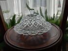 Vintage Anchor Hocking Clear Glass Waterford Waffle Covered Butter Dish