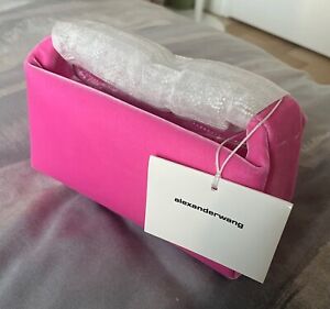 Alexander Wang Scrunchie Mini Bag Velvet Crystal Lipstick Pink NEW IN BOX rocco