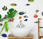 TROPICAL FISH wall sticker 35 decals sea ocean bathroom peel & stick decor