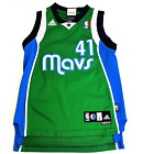 Dirk Nowitzki Mavs Jersey Stitched Lettering Dallas Mavericks Adidas Youth Small