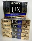 Sony UX 90 Blank Cassette Tapes Type II High Energy Music Lot Of 6 Sealed