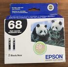 EPSON 68 2 Pk Black Ink Cartridges Sealed High Capacity WorkForce Exp:4/11