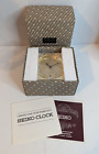 New ListingNEW Seiko Quartz QQZ149G Angled Desk Clock Gold Tone  w/Original Box