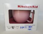 New! KitchenAid 5-Quart Stainless Steel Bowl Witn Lid KSM5SSBDR, Dried Rose