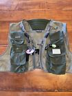 Patagonia Vintage 90's Fly Fishing Vest Mens Green Mesh Zip Pockets XXL