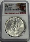 1986 (S) NGC MS69 $1 SILVER EAGLE FIRST YEAR ISSUE STRUCK AT SAN FRANCISCO TRL L