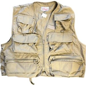 Orvis Fly Fishing Vest Men's Medium Khaki Beige Vintage Made In Korea Deadstock