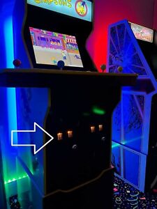 Arcade1up LED kit for new coin doors! Simpsons Arcade Yellow LEDs! Free Shipping
