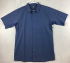 Vertx Shirt Men's Large Smoky Blue Snap Guardian Tactical Utility Short Sleeve