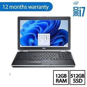 OVERSTOCK SALE Dell Latitude Laptop Intel i7 Quad Core 12GB RAM 512GB SSD Win 11