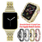 Bling iWatch Band Strap Diamond Case For Apple Watch Series 8 7 6 5 4 SE 41/45mm