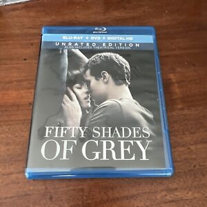 Fifty Shades of Grey (Blu-ray + DVD, 2015, Unrated Edition & Theatrical Version)
