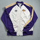 Vintage Los Angeles Lakers Authentic Adidas White Warm Up Track Jacket MEDIUM