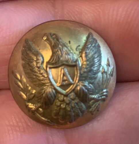 Very Nice Glit Full Shank Civil War Union Artillery Button Outstanding Example