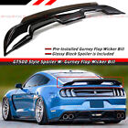 For 2015-2023 Ford Mustang GT500 Style Spoiler W/ Smoke Gurney Flap Wicker Bill (For: 2018 Ford Mustang GT)
