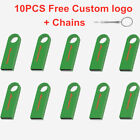 10PCS 1GB 2G USB Flash Pen Drive Free Custom Logo 128MB Mini Metal Stick Chains