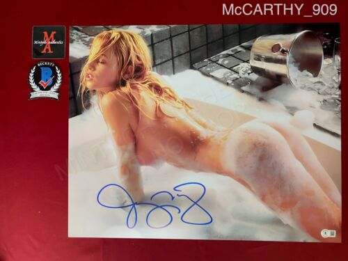 Jenny McCarthy autographed signed 16x20 photo model shot sexy Playboy Beckett
