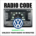 RADIO CODES UNLOCK FITS VW RCD510 RCD330 RCD210 DECODE RNS315 300 FAST SERVICE