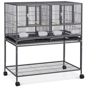 Stackable Divided Breeder Breeding Parakeet Bird Cage for Canary Cockatiel Finch