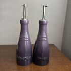 Le Creuset Cassis Oil & Vinegar Bottle Set Purple Ombre Rare