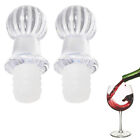 2 PC Acrylic Bottle Stoppers Clear Silicone Seal Bottle Cork Wine Plug Stopper