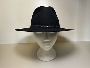 Vintage The Gun Club By Stetson Black 4X XXXX Western Cowboy Hat - Size 7 1/4