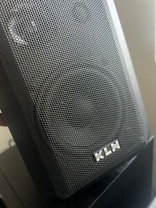 KLH Model 45 Indoor/Outdoor Stereo Speakers Pair Black Clean