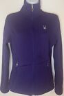 Spyder Womens Core Cable  Sweater Jacket Medium Purple Full Zip Ski Snow