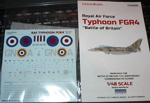 1/48 DECALS- CARACAL CCD48090 RAF TYPHOON FGR4 'BATTLE of BRITAIN'  1 OPTION
