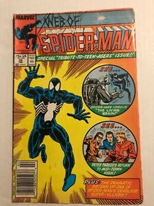 Web Of Spider-Man #35 Newsstand : Marvel Comic 2/88 VG; Black costume