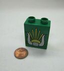 Lego Duplo GREEN INDIAN BUFFALO HORNS Specialty PRINTED BLOCK Western Part