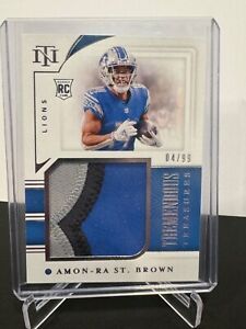 New Listing2021 National Treasures Amon-Ra St. Brown /99 3 color Patch