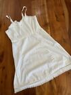 Mini slip dress small Vintage 50s 60s White Lace Babydoll Whimsygoth FLAW Lolita