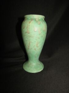 Vintage 1930s Brush McCoy Pottery Art Vellum Matte Green Vase Shape 745
