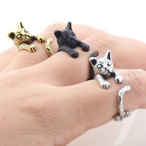 Fashion Women Cute Dog Cat Rings Wedding Party Jewelry Gift Adjustable Rings