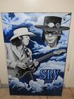 Oil PAINTING on Canvas STEVIE RAY VAUGHAN SRV Signed Skot66 ~24x36