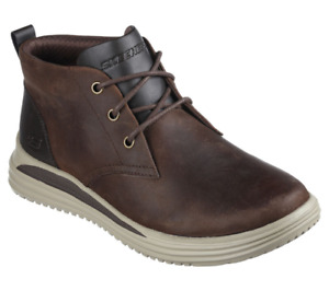 Skechers Men's Proven - Yermo Lace-up mid-top Boot CHOCOLATE Medium Full Size
