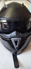 Motorcycle helmet PGR LG Black LIKE NEW Flip Up Dual Visor