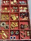 Earrings Lot Clip On 30 Pair Vintage to Now Colorful Chunky Dangle