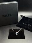 ZALES NIB 925 Sterling Silver Pendant Necklace 6.0mm Swiss Blue Topaz Heart 18”