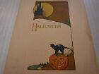 ANTIQUE FAIRMAN PINK OF PERFECTION HALLOWEEN POSTCARD HAND TINTED SEPIA CARD