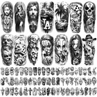 77 Sheets Large Chicano Temporary Tattoos, Chicana Guadalupe Gangster Fake Tatto