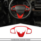 For 2021-2024 Ford Bronco Sport ABS Red Interior Steering Wheel Decor Cover Trim (For: 2023 Ford Bronco Sport Big Bend)