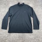 The North Face Knit Sweatshirt Men's Size XL Black Long Sleeve 1/4 Zip Polyester