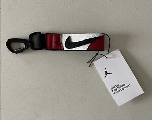 Nike Keychain Air Jordan 1 Chicago Wrist Lanyard  Red/White/Black Key Holder New