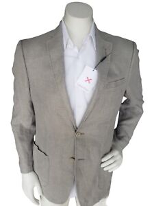 Calvin Klein Blazer Mens 38R Extreme Slim Fit Khaki Linen Sport Coat Jacket NEW